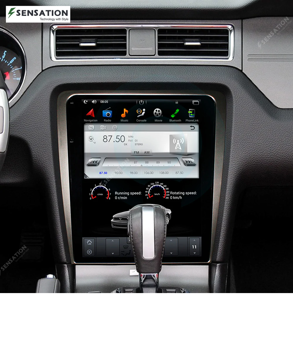 Ford Mustang Android Tesla Style Vertical Screen for 2010-2014 Cars