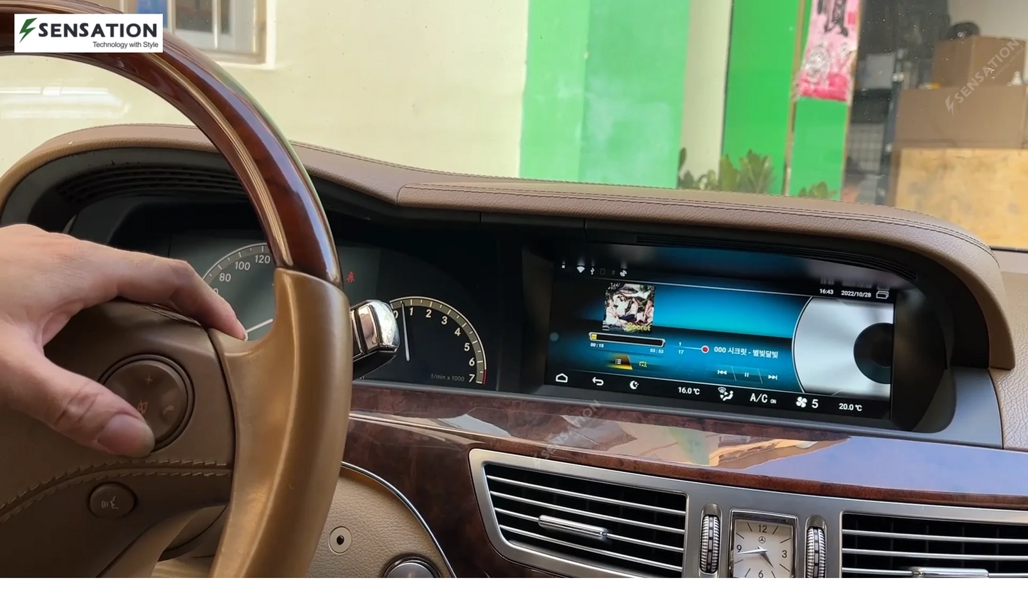 شاشة أندرويد مرسيدس بنز الفئة S موديل 2007-2012