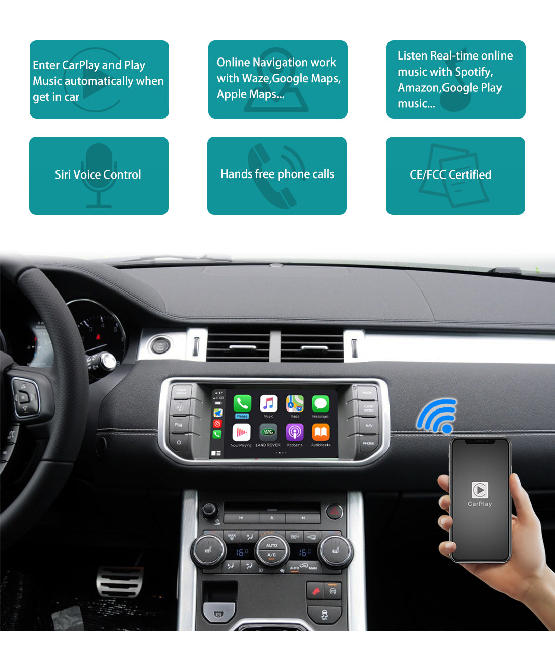 Range Rover Evoque 2014 Wieless Carplay Interface Infotainment Module.