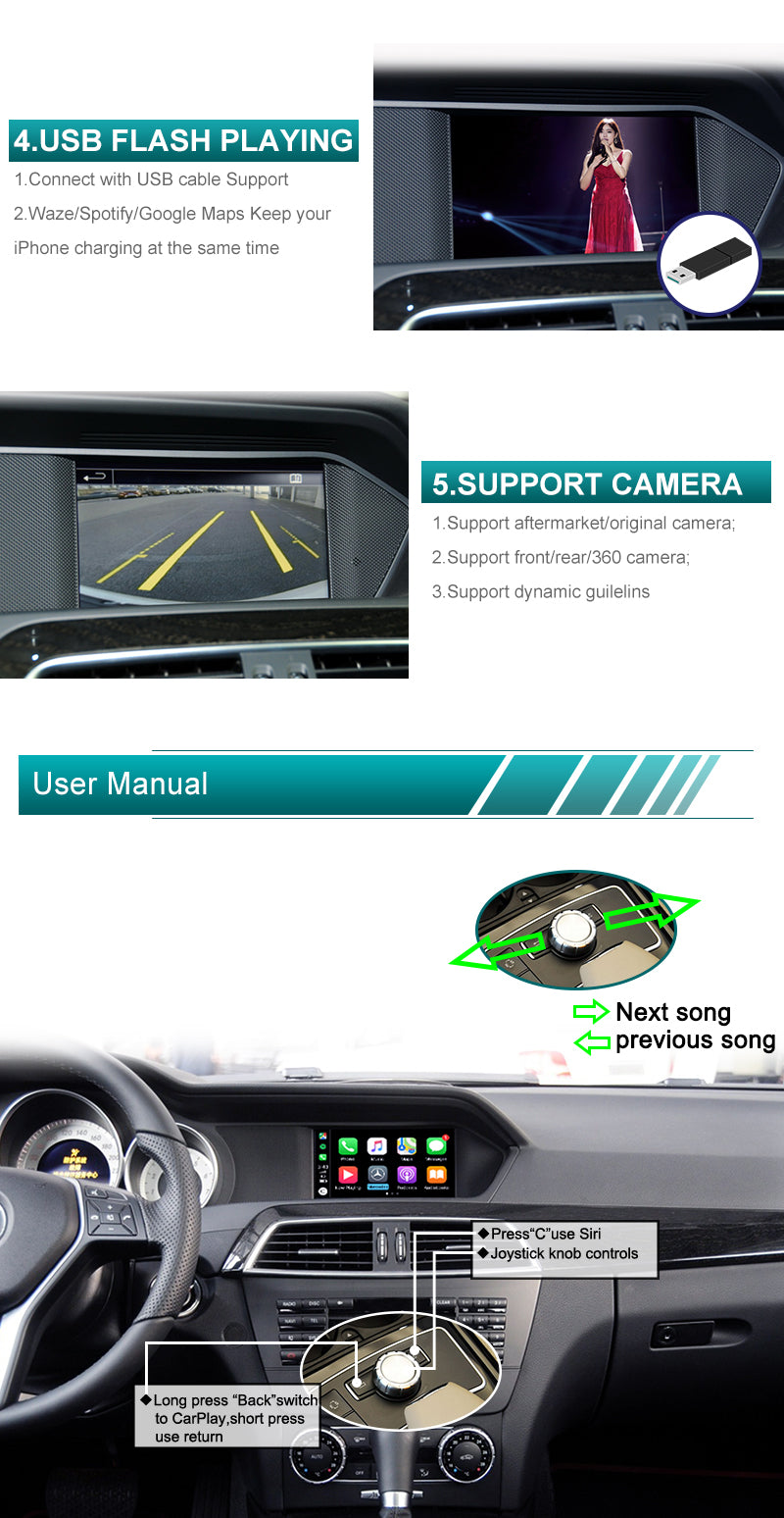 Marcedes C-Class 2012-14 Carplay Vehicle Interface Terminal Infotainment Module.