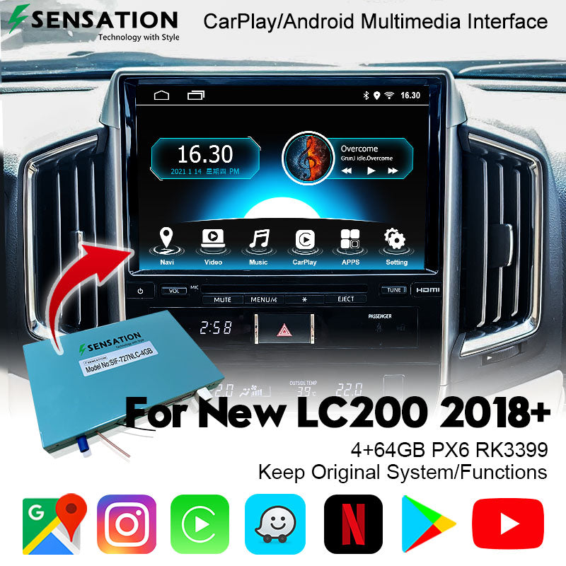 Land Cruiser 2018+ Carplay / Android Multimedia Interface VXR / GXR (SIF-727NLC).