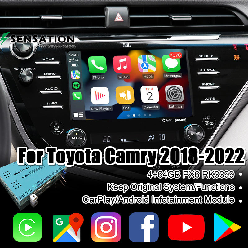 Infotainment Module Box Toyota Camry 2018-22 Carplay Interface /Android Infotainment Module (S ...