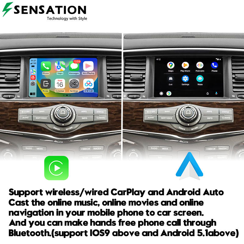 Nissan Armada 2017-20 Wirless Carplay Interface / Android Infotainment Module (SIF-5018).