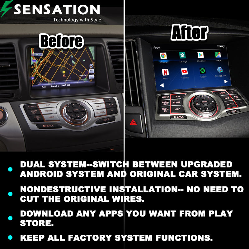 Nissan Murano 2008-14 Wirless Carplay / Android Interface Infotainment Module(SIF-5098).