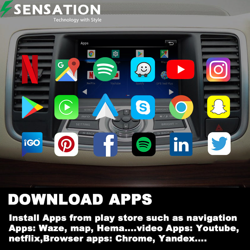 Nissan Teana 2008-14 Wirless Carplay / Android Interface Infotainment Module(SIF-5098).