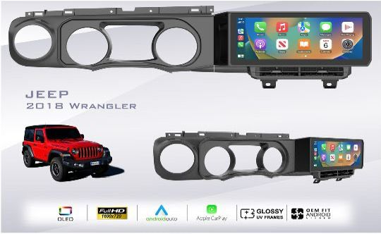 Jeep Wrangler 2018+ Android Touch screen 12.3"Inch Upgrade to 2023 Model