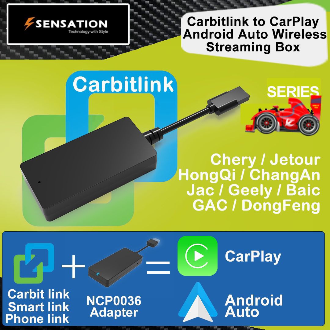 CarPlay Box + Android Auto wireless for Chinese Cars with Carbit / Carlink / PhoneLink / Easy Connect (Cars 2023+) with latest version of apps