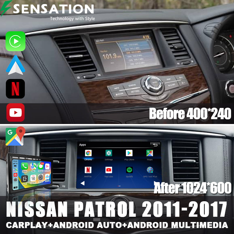 Nssan Patrol 2011-17 Wirless Carplay / Android Interface Infotainment Module(SIF-5098)