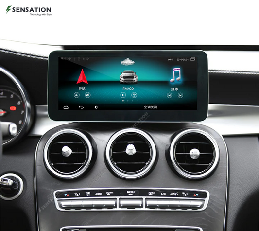 شاشة أندرويد مرسيدس بنز C - فئة 2015-2017 مع Carplay NTG 5.0 مدمج