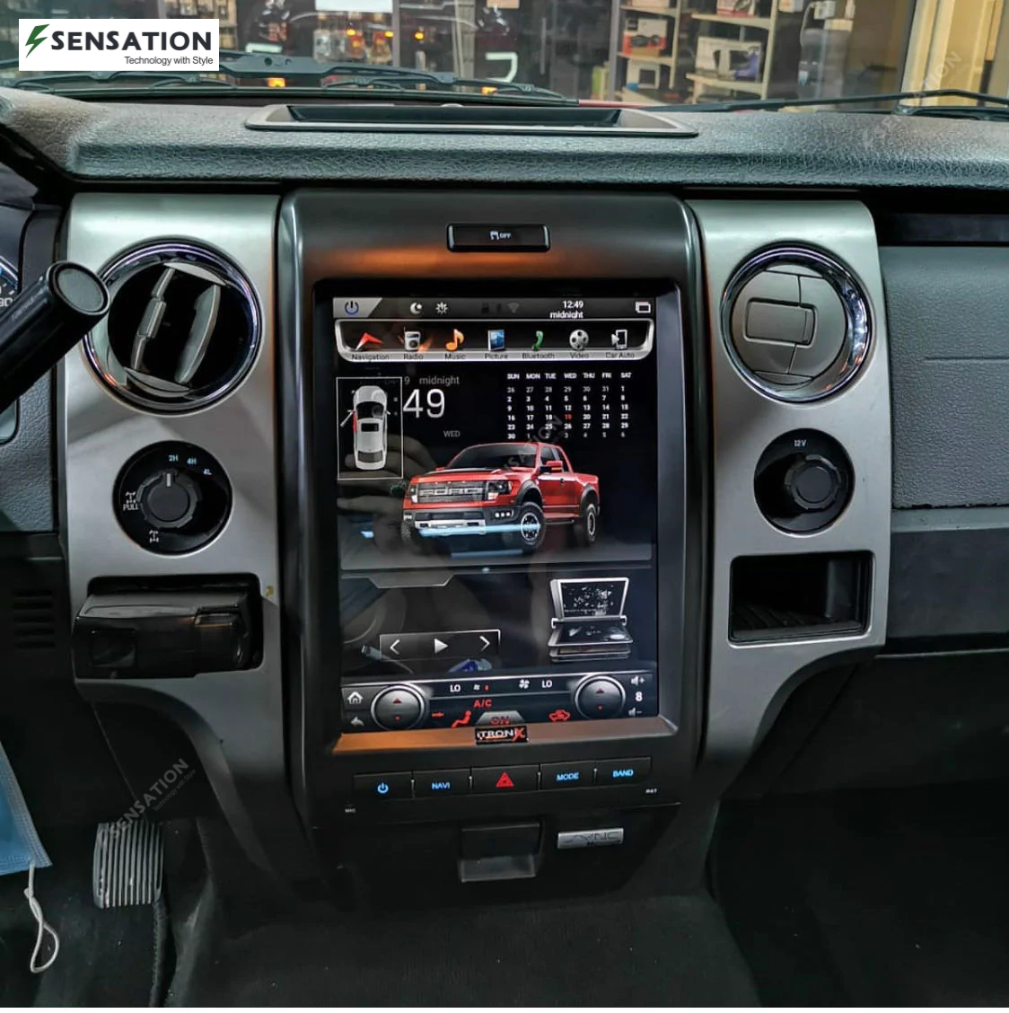 Ford F150 Android Tesla Style Vertical Screen 2013-14