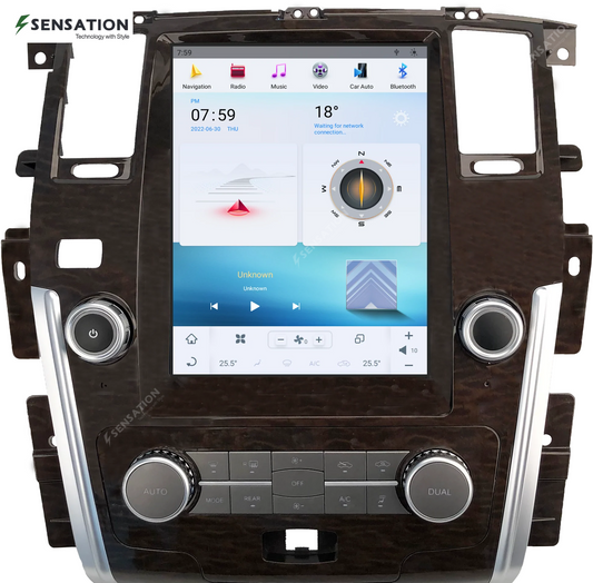 Nissan Patrol Platinum 12.1 Inch Vertical Screen  8gb Ram +128gb Memory Built-in CarPlay