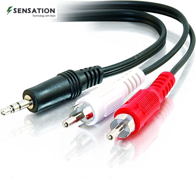 كابل 3.5mm-2Rca Aux-Rca عالي الجودة من Aux إلى Rca