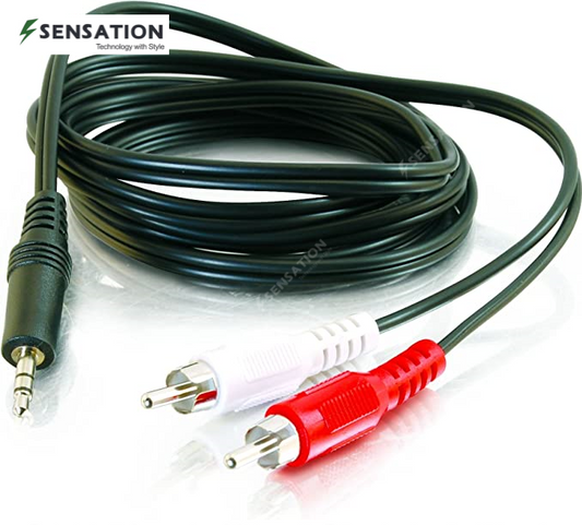 كابل 3.5mm-2Rca Aux-Rca عالي الجودة من Aux إلى Rca